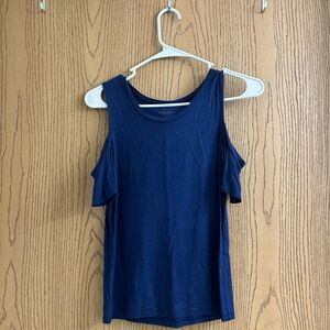 Navy Blue Cold Shoulder Top by Apt. 9